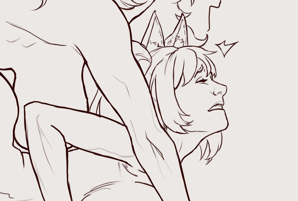 WIP of Shephira getting... mmmm... a massage probably 🫣