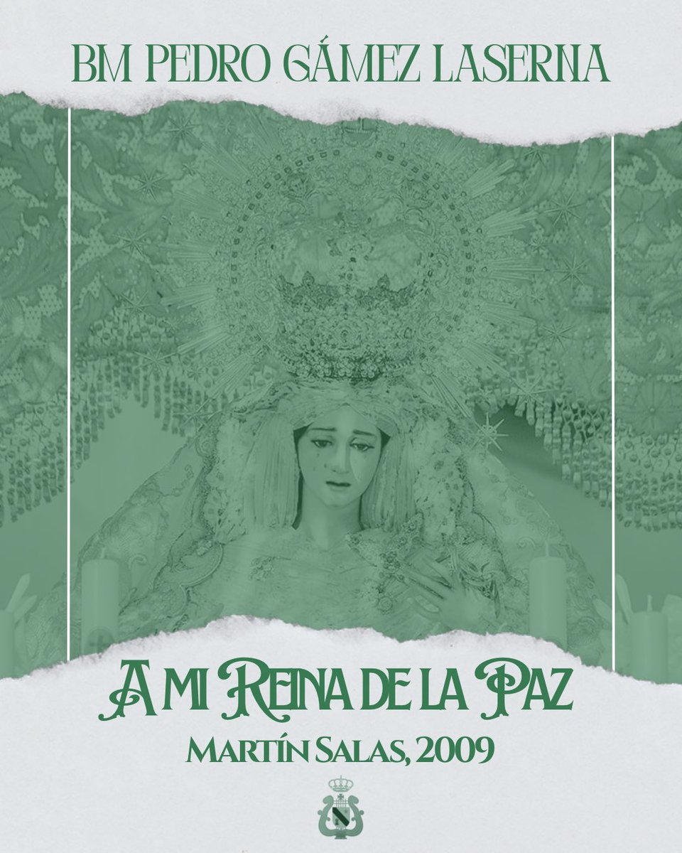 bmpedroglaserna's tweet photo. La siguiente incorporación es “A mi Reina de la Paz”.

Compuesta en 2009 por Martín Salas y dedicada a María Santísima de la Paz y Esperanza Coronada de Córdoba.

📷: José Gabriel Zurera https://t.co/Qqj5N9y2uH