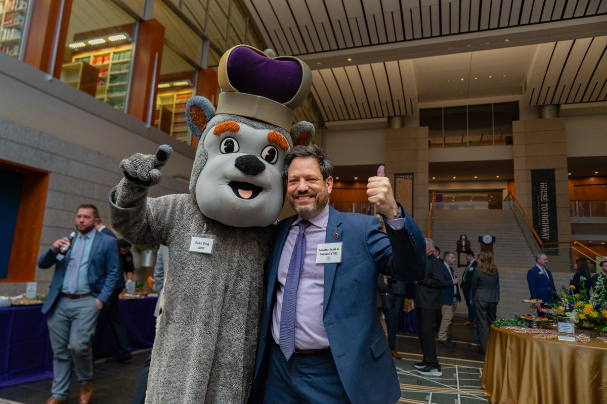 I ended my legislative visits in Richmond this week by hosting a reception for legislators and was honored that <a href="/GovernorVA/">Governor Abigail Spanberger</a> Abigail Spanberger stopped in for a visit and, of course, to meet Duke Dog!