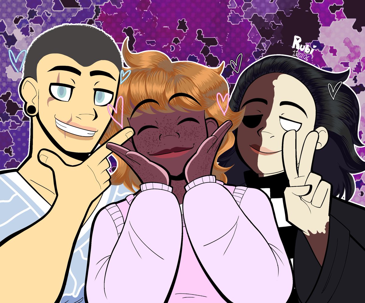 Parte do meu art tarde com ê <a href="/foxicachild/">Mellyin 🍯</a> !! 🩵🩷🤍🖤