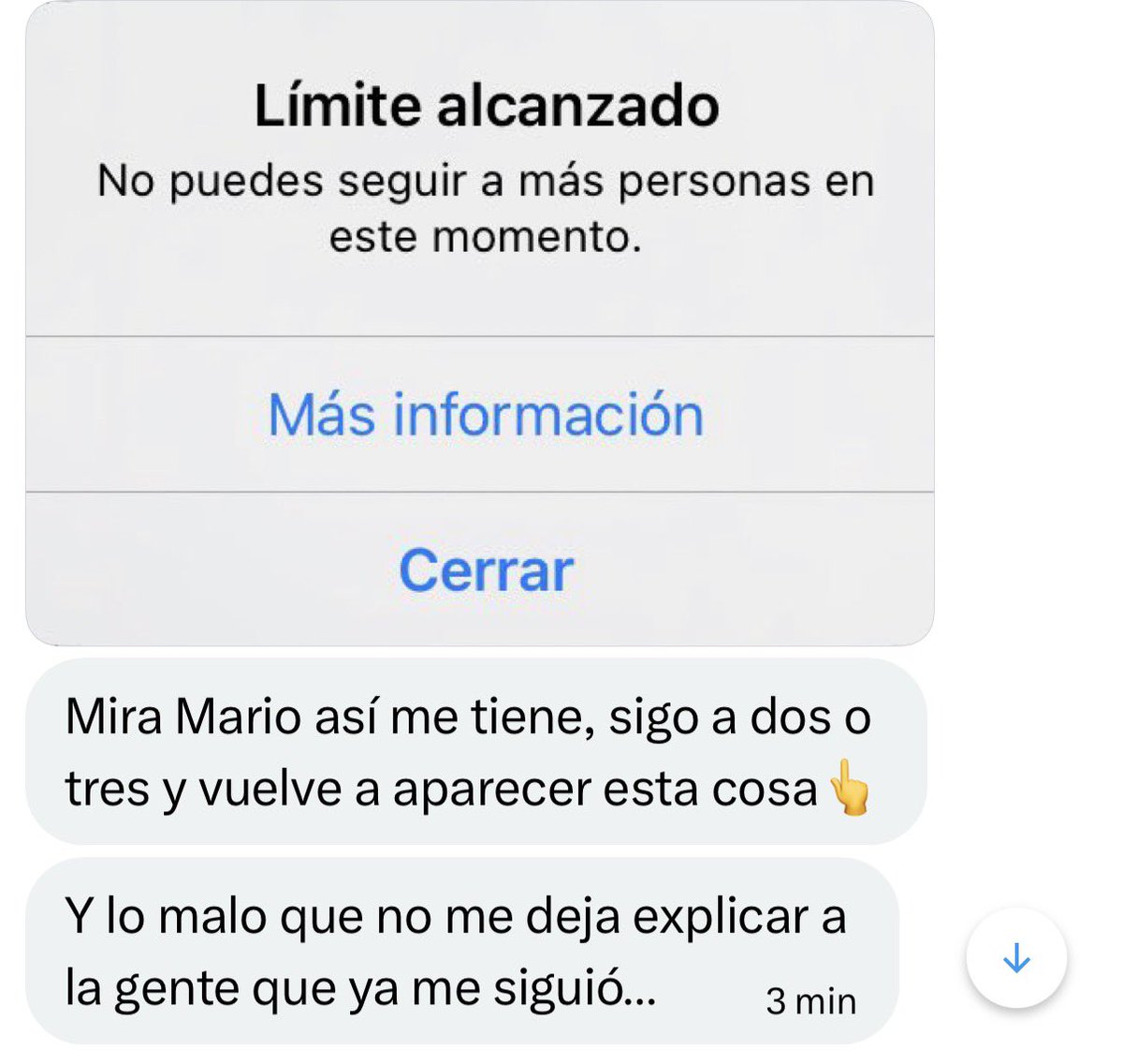 Les traigo un mensaje del amigo John <a href="/JohnMcLaneCA/">John McLane CA</a> , si seguirá a todos, tengan paciencia, ✖️lo está limitando en demasía