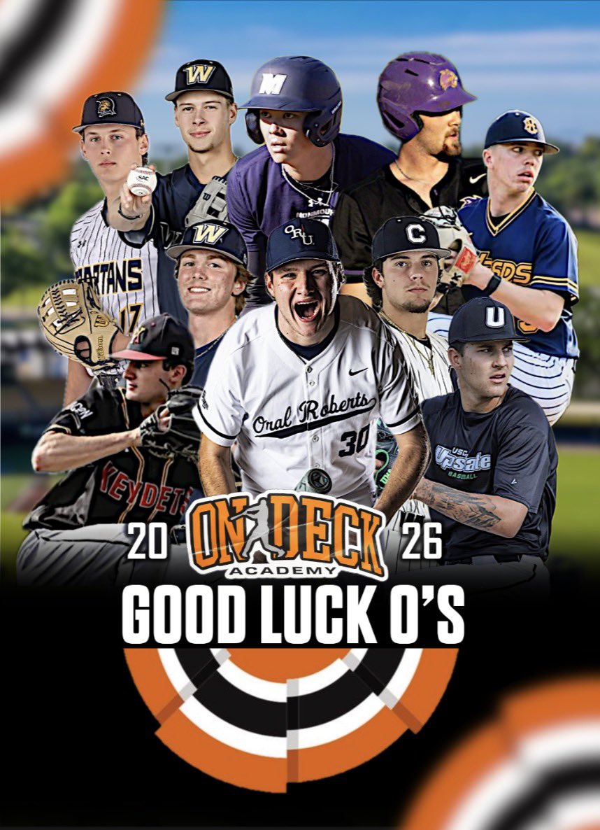OnDeckAcademy's tweet photo. Built Here. 

From our academy to college diamonds across the country. Good luck to all our alumni as they start their 2026 collegiate seasons! https://t.co/vx9XyR6nax