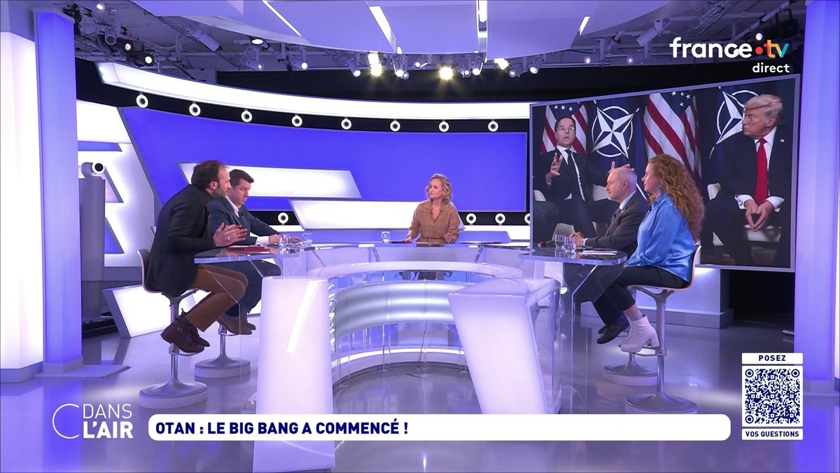Cdanslair's tweet photo. ⬛OTAN : le big bang a commencé !

Retrouvez cette émission #cdanslair présentée par @Caroline_Roux en replay sur France 5 et sur toutes les plateformes de podcast : https://t.co/IxP1ooYAhj    

Bonne soirée, à demain !
#Défense #Europe #EtatsUnis #OTAN https://t.co/Nh7eyDSPWm