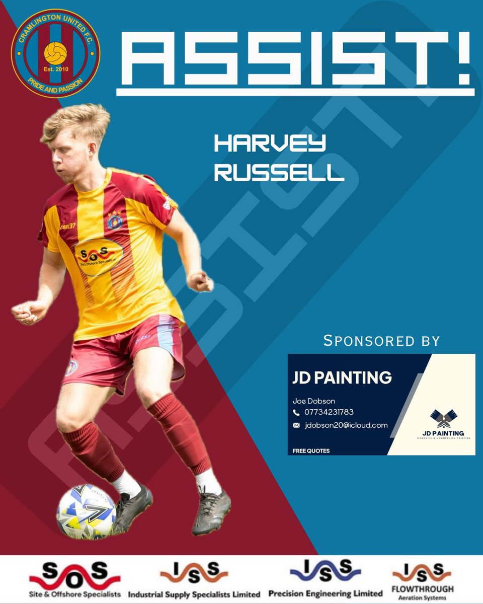 Assists from Saturdays excellent win went to <a href="/HarveyRussell03/">Harvey</a> <a href="/niiiall92/">Niall Younger</a> 🐐 &amp; <a href="/RyanPayne10/">Ryan Payne</a>