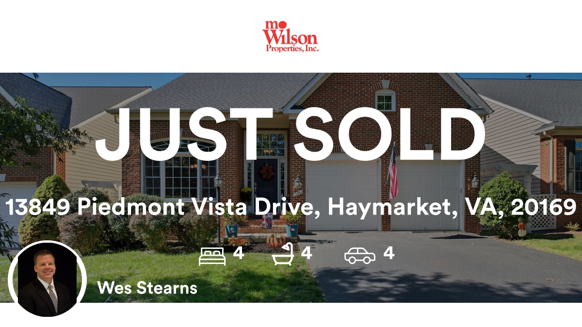 🛌 4 🛀 4 🚘 4
📍 13849 Piedmont Vista Drive, Haymarket, VA, 20169

My latest sale on RateMyAgent.
VA 0225053331
rma.reviews/jllt2fjl89p9

...
#ratemyagent #realestate #MO_Wilson_Properties