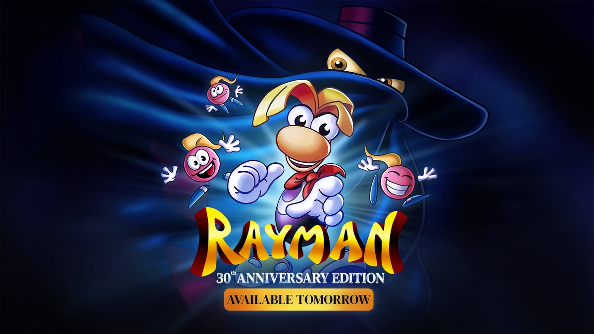 RaymanGame's tweet image. Surprise! 🎉​

Rayman: 30th Anniversary Edition launches tomorrow, February 13 at 8AM PT / 4PM UTC / 5PM CET, February 14 at 1AM JST!