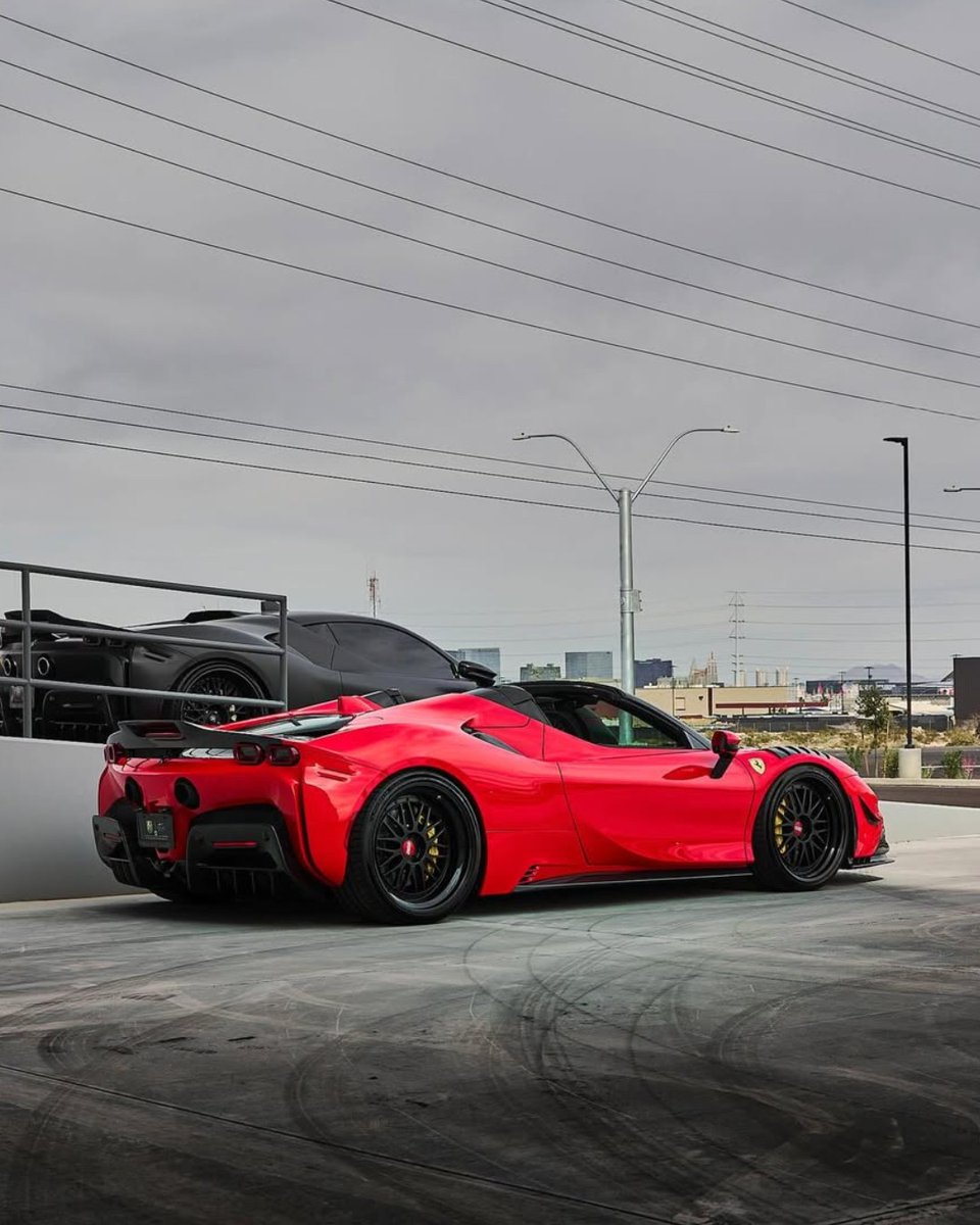 duPontREGISTRY's tweet photo. 2022 Ferrari SF90 Spider is finished in striking Rosso Scuderia | Asking Price: $599,788

Enhanced with a full RYFT carbon-fiber kit, custom exhaust system, and BBS wheels, this example delivers an elevated presence and an unmistakable sound to match its capability.

For More Info: https://t.co/dedNMVnhDt