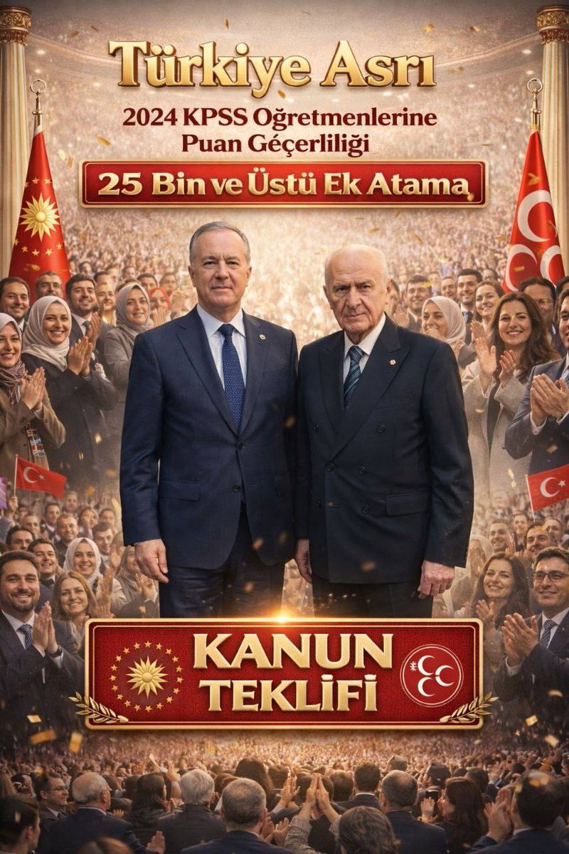 Sayın <a href="/sadirdurmaz/">Sadir Durmaz 🇹🇷</a> Bey, 2024 KPSS öğretmenlerinin 25 bin ek atama mücadelesine olan katkılarınız için teşekkür ederiz.  2024 KPSS öğretmenlerinin hak ettiklerini 25 bin ek atama için 2024 KPSS'nin puan geçerliliğinin devam etmesi adına #kanunteklifi yapılmasını talep ediyoruz