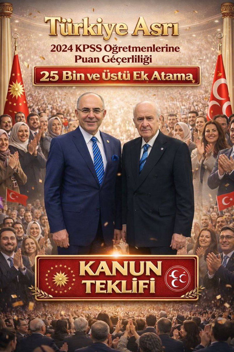 Sayın <a href="/KarakayaMevlut/">Prof. Dr. Mevlüt KARAKAYA🇹🇷</a> Bey, 2024 KPSS öğretmenlerinin 25 bin ek atama mücadelesine olan katkılarınız için teşekkür ederiz.  2024 KPSS öğretmenlerinin hak ettiklerini 25 bin ek atama için 2024 KPSS'nin puan geçerliliğinin devam etmesi adına #kanunteklifi yapılmasını talep ediyoruz