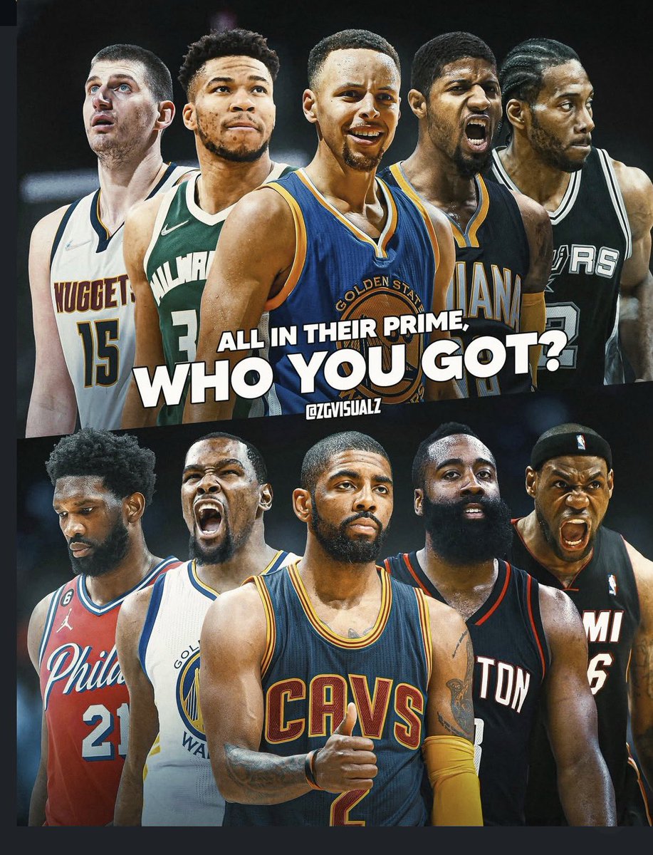 itsregue_'s tweet photo. Game 7. NBA Finals. All of the players at their peak. Who do you have winning? https://t.co/8n5NohEkCc