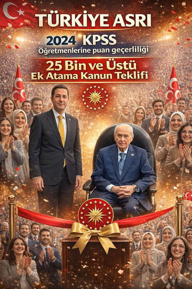 Sayın MHP vekilleri, 25 bin ek atama için emeğinize sağlık. 2024 KPSS puan geçerliliği uzatımı için de girişimlerinizi bekliyoruz.
<a href="/yclblt06/">Yücel Bulut</a>