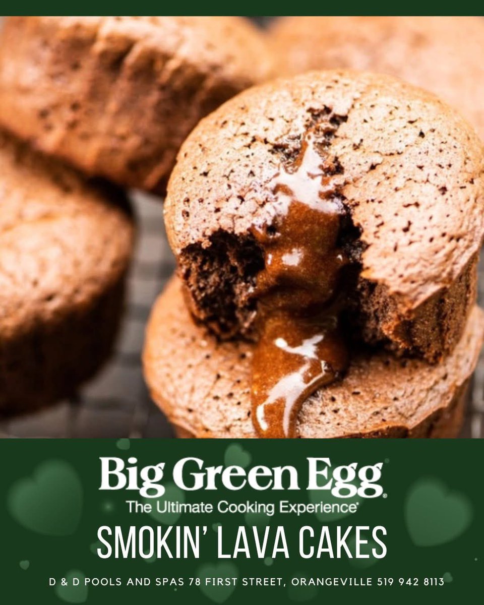 Whether you’re celebrating with your sweetheart or just treating yourself, this smoky twist on a classic will make the day extra sweet. 🍫🍒 biggreenegg.com/blogs/recipes/… 

D &amp; D Pools and Spas
78 First Street, Orangeville
(519) 942-8113 
d-dpools.com 

#BigGreenEgg