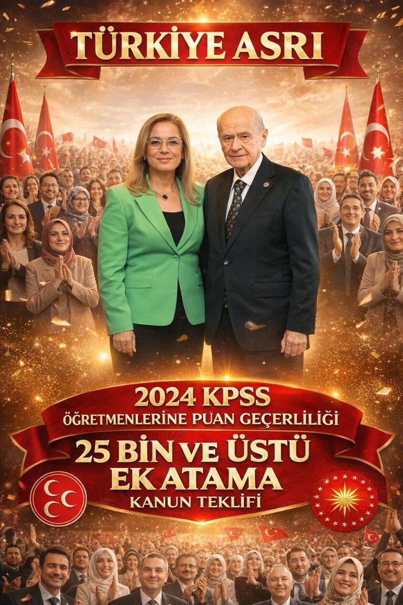 Sayın <a href="/PrfDrFilizKilic/">Prof. Dr. Filiz KILIÇ</a> Hanım, 2024 KPSS öğretmenlerinin 25 bin ek atama mücadelesine olan katkılarınız için teşekkür ederiz. 2024 KPSS öğretmenlerinin hak ettikleri 25 bin ek atamanın yapılması için kanun teklifine destek olmanızı talep ediyoruz.