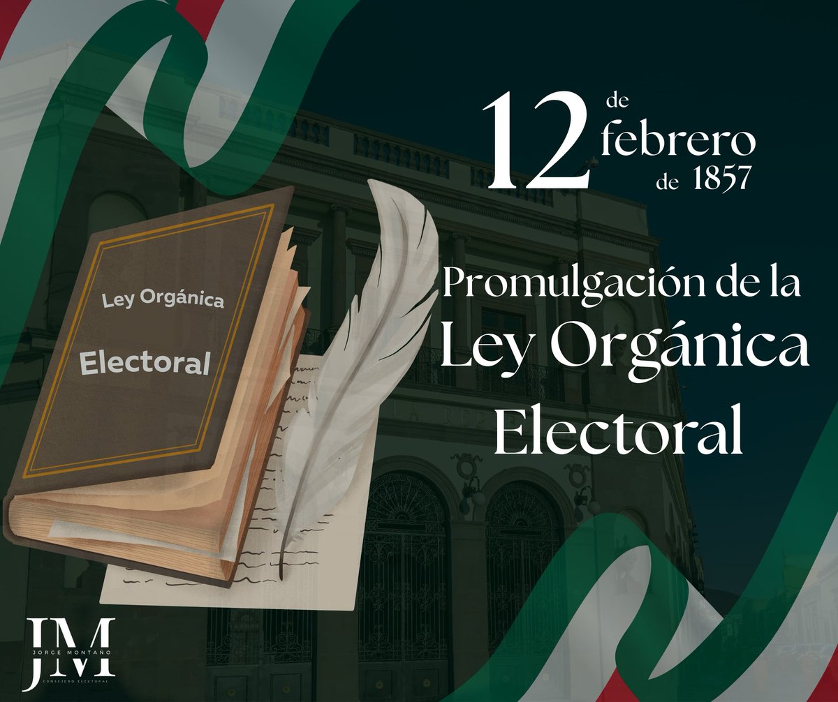 🗳️ 12 de febrero de 1857: el inicio de nuestras reglas electorales.

Ese día se promulgó la Ley Orgánica Electoral en México, norma que definió cómo los ciudadanos elegirían a sus representantes. 🇲🇽

📜 Esta ley sentó las bases de nuestra democracia actual.

#VivamosLaDemocracia