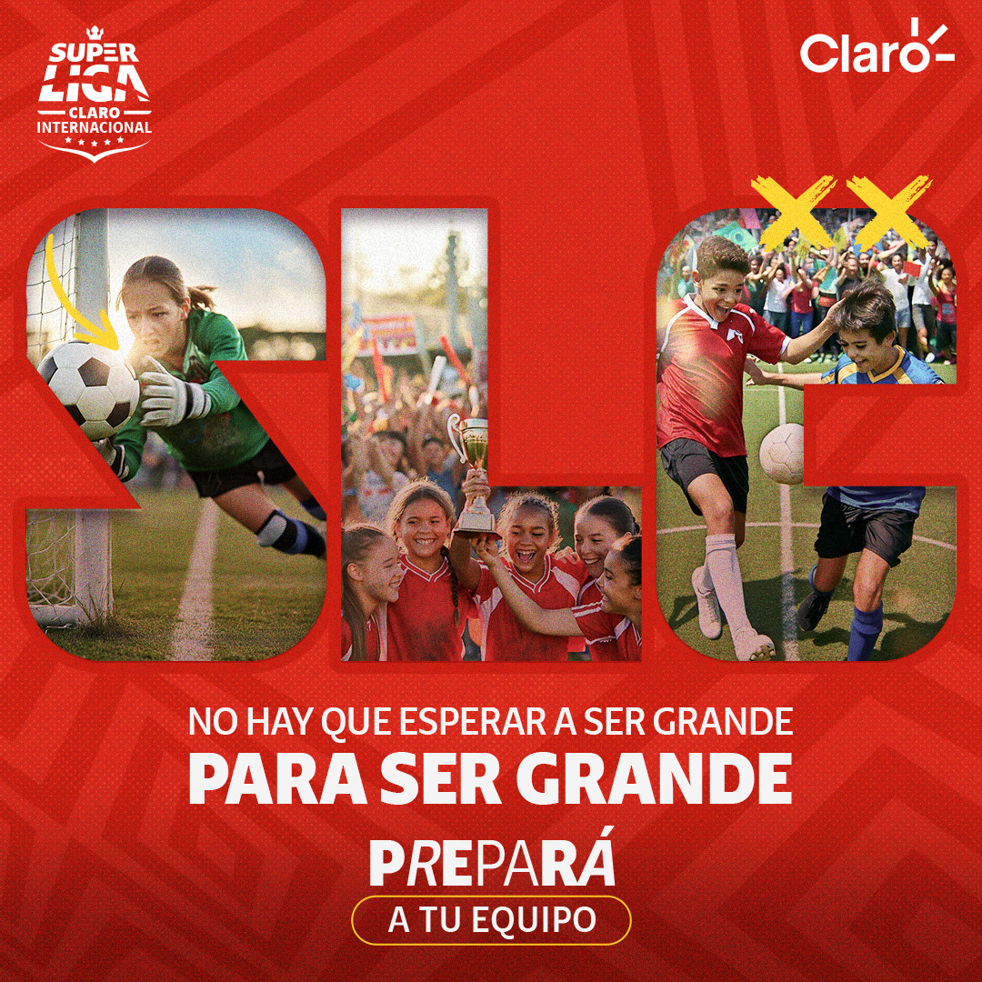 ¡El momento se acerca! Ya llega la Super Liga Claro. ⚽✨

Una nueva edición llena de talento y emoción te espera. ¡Preparate y demostrá que tu equipo es el mejor! 🥇🔴