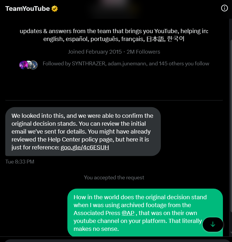 BoltTheWord's tweet photo. If my stream is going to be removed for violating the firearms policy, then The Associated Press's @AP archive footage should also be removed since that's what I was showing on screen. Archived news footage for a historical event. Explain yourselves @YouTube @TeamYouTube https://t.co/mG8fxZRiN9