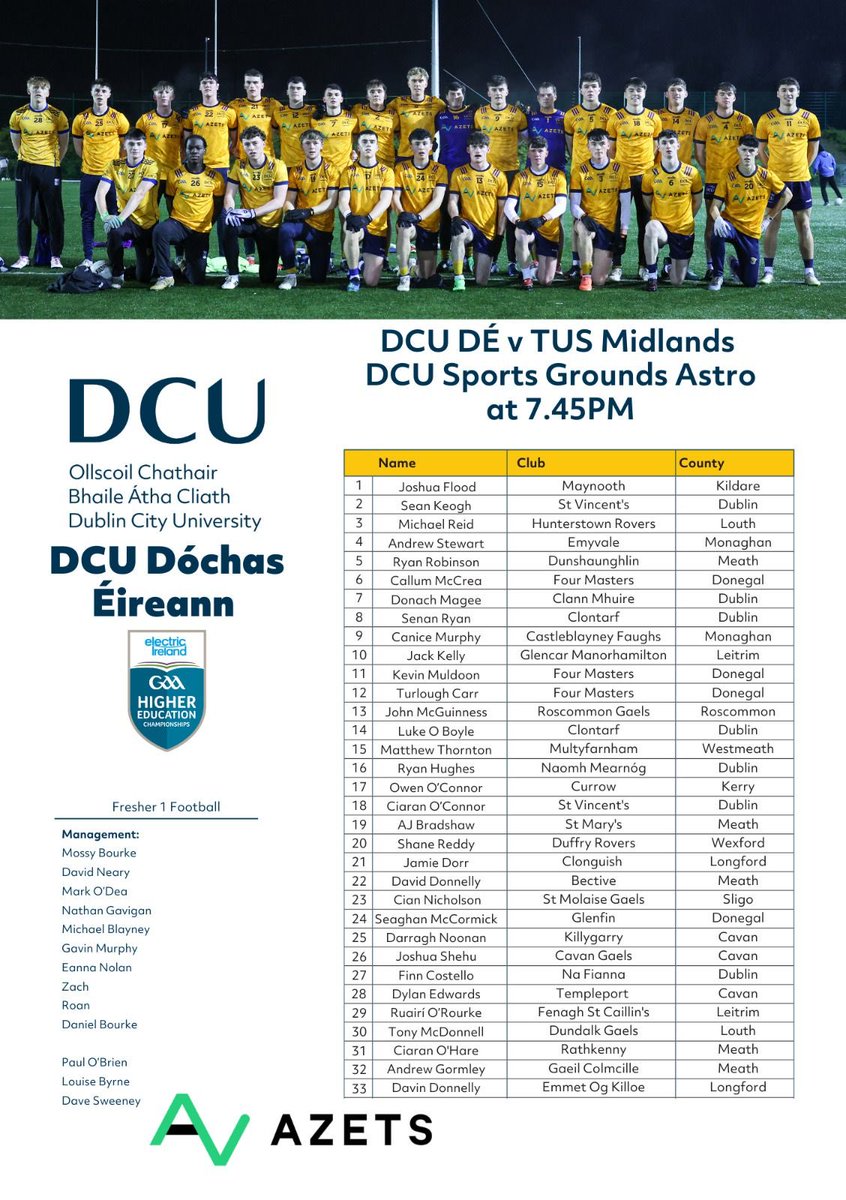 DCU Dóchas Éireann GAA Club tweet media
