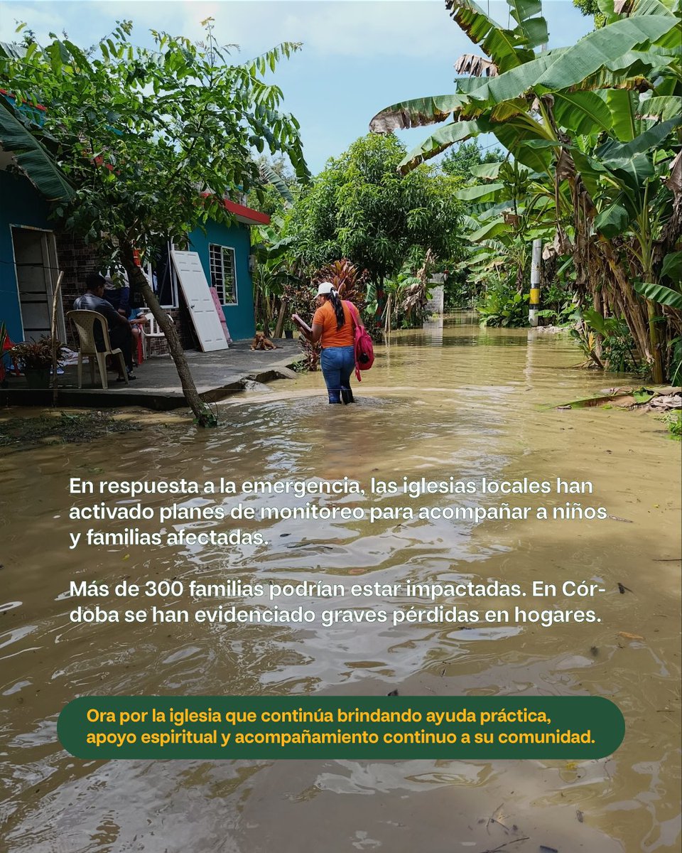 CompassionCol's tweet photo. ⛈️ Las lluvias de las últimas semanas han afectado a más de 156.000 personas en el departamento de Córdoba. Otros territorios del país también enfrentan emergencias por las precipitaciones inesperadas.

Nos unimos en oración por las familias afectadas💙🙏 https://t.co/SMjaMBhNlM