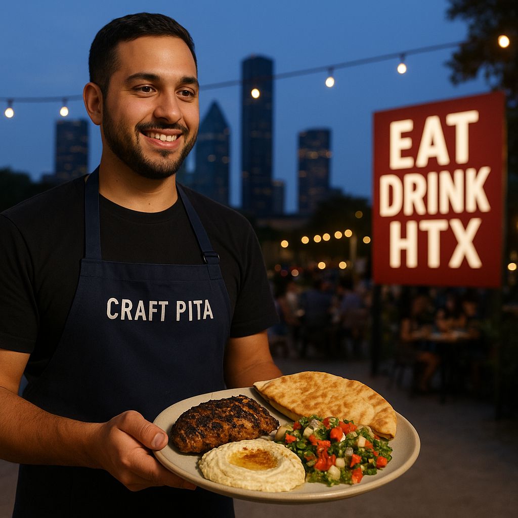 RealHoustonCom's tweet image. Craft Pita brings big Mediterranean flavor to Eat Drink HTX—while helping support Houston charities. A great meal with an even greater purpose. #HoustonFood #HoustonEats #HTXfoodie #HoustonCom
 houston.com/craft-pita-hou…