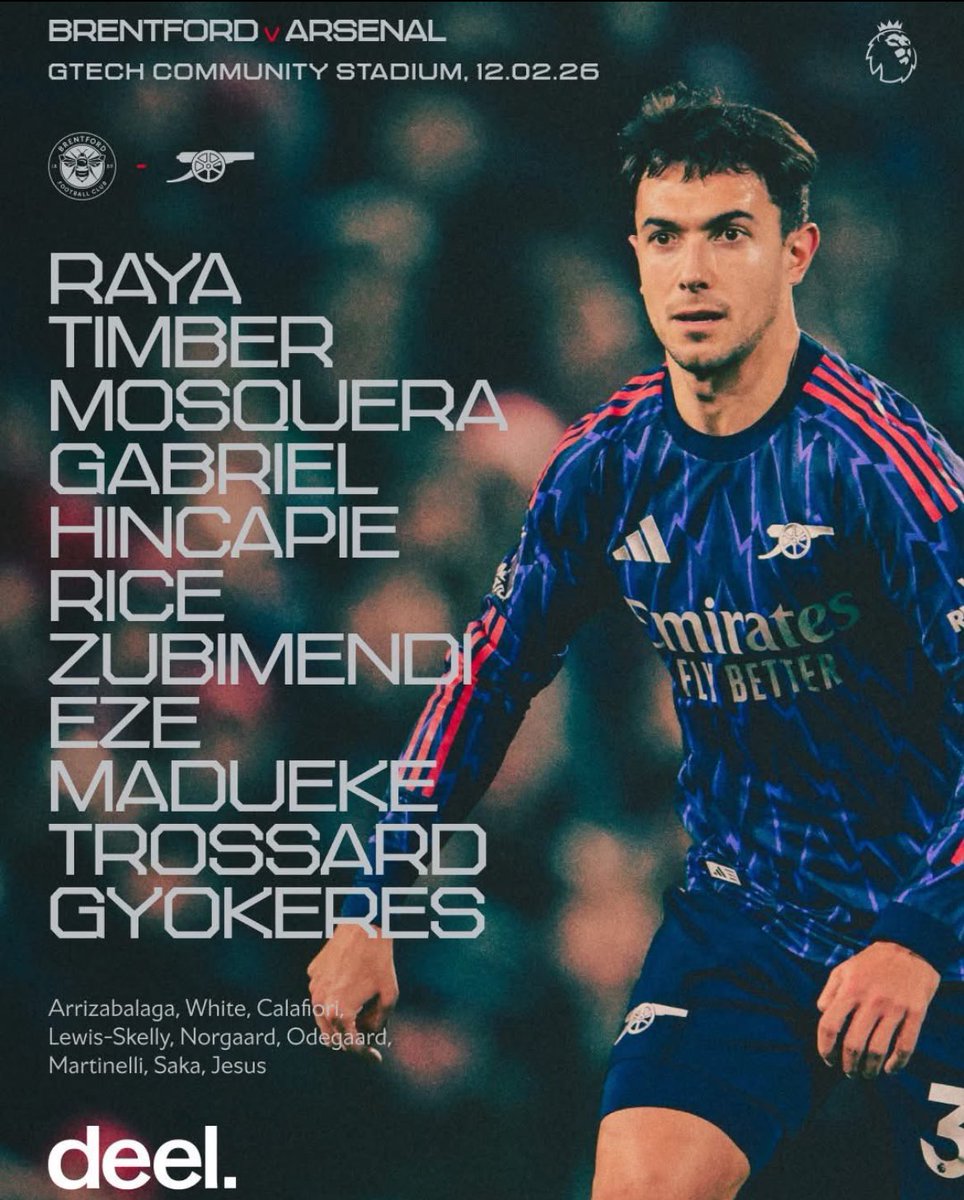 🚨 The Arsenal XI vs Brentford. ✅

Thoughts on the lineup, Gooners? 🤔