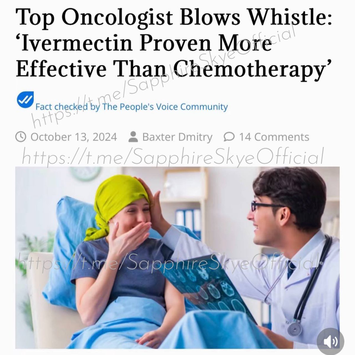 TOP ONCOLOGIST BLOWS WHISTLE: Ivermectin Proven More Effective Than Chemo

“IVERMECTIN has proven more effective than CHEMO, without any of the debilitating side-effects, according to world-renowned CANADIAN oncologist Dr. William Makis who cited a major international CANCER