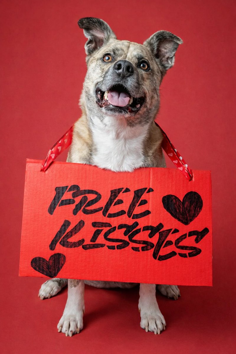 Free Kisses for Everyone! 💋🐾

Happy Thursday, Atlanta! If you’re looking for a last-minute Valentine, look no further—Romeo is officially open for business! 🍑✨ This handsome Pitsky is taking his name very seriously this week, sporting his "Free Kisses" sign.

#RomeoThePitsky
