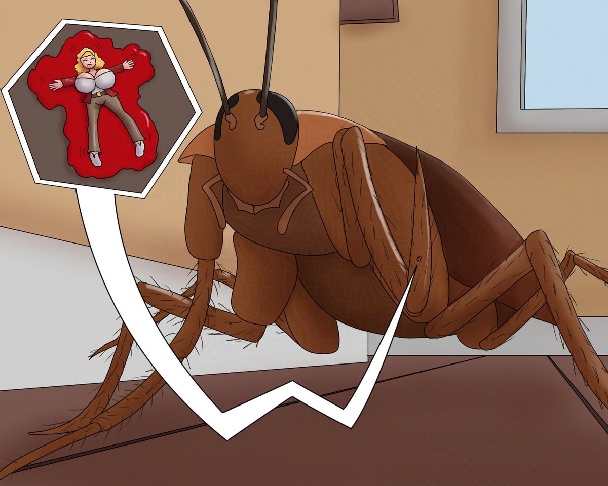 Commission
Diane Szalinski from the Honey I Shrunk X series, shrunken and crushed by a crockroach