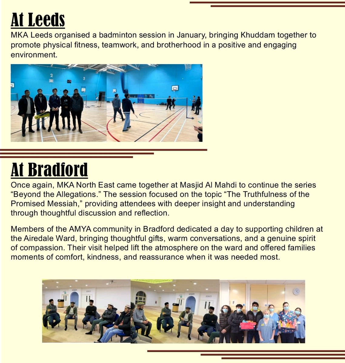 The North East January newsletter is finally out!

Feel free to give it a read and see what Khuddam and Atfal from each Qiadat are up to!

<a href="/UKMuslimYouth/">AMYA UK</a>