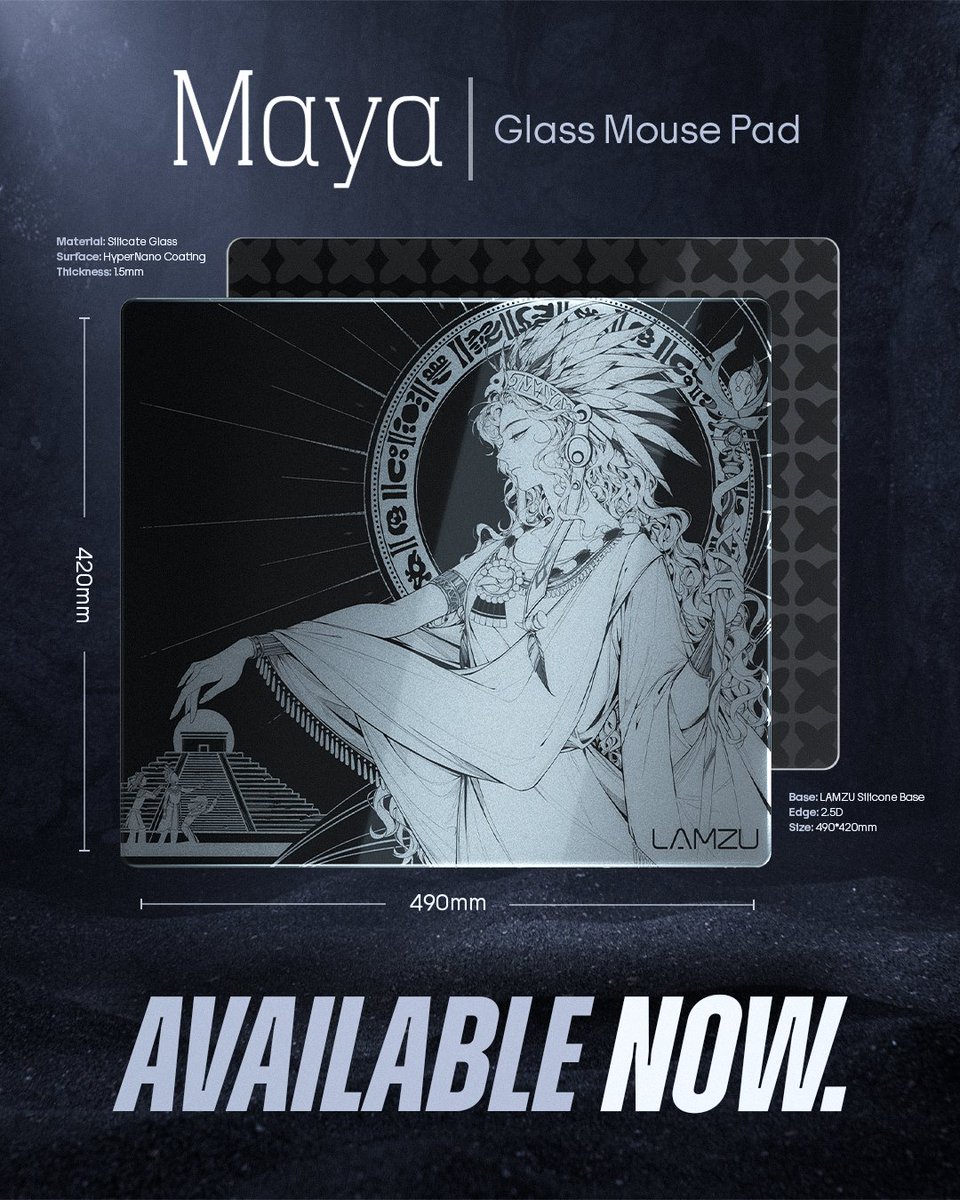 Maya Glass Mousepad

Experience a new level of control.

Available Now