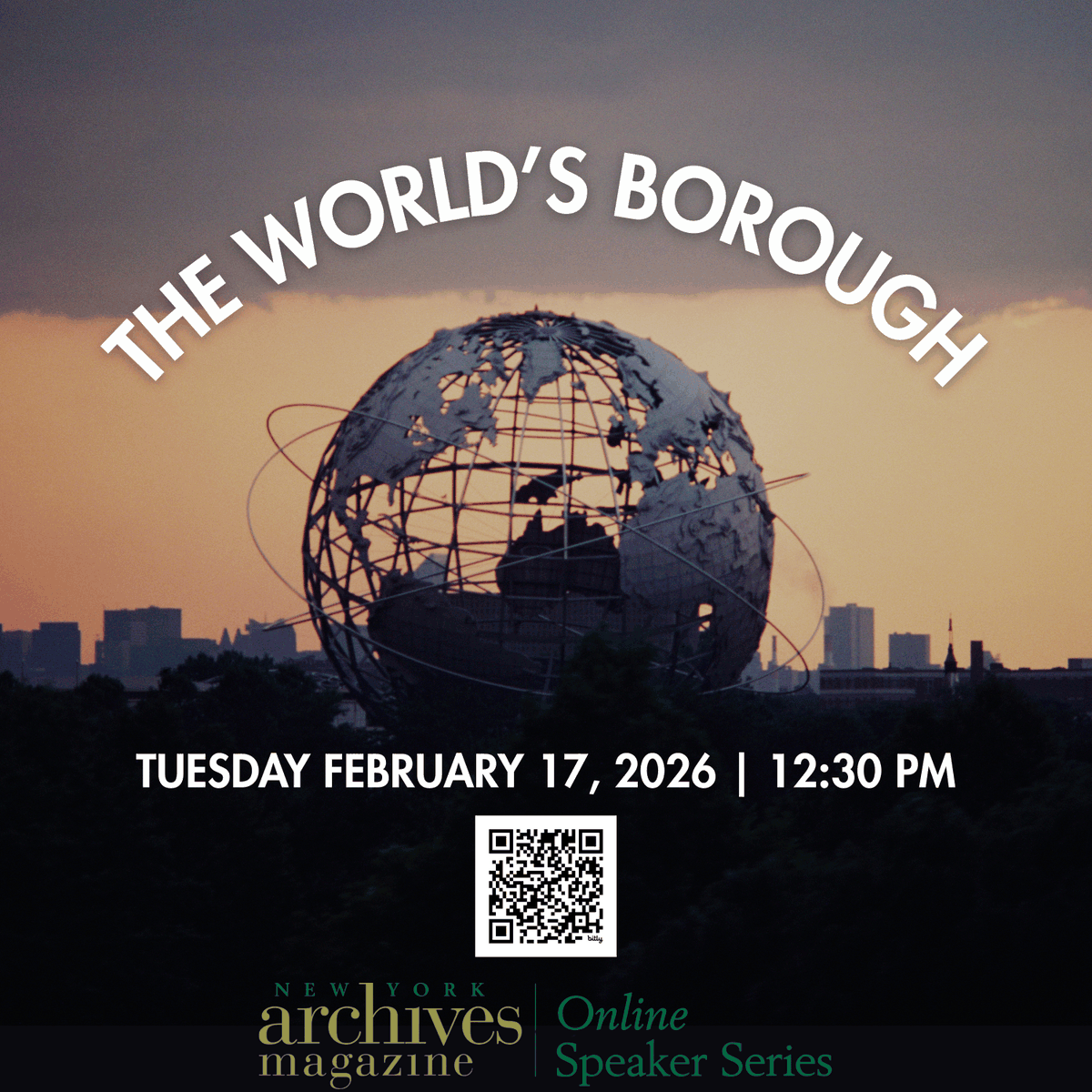 LarrySamuel's tweet photo. Come hear me talk about "The World's Borough" (that would be Queens) on Tuesday 2/17 at 12:30pm. https://t.co/Gmz4lSAJMJ