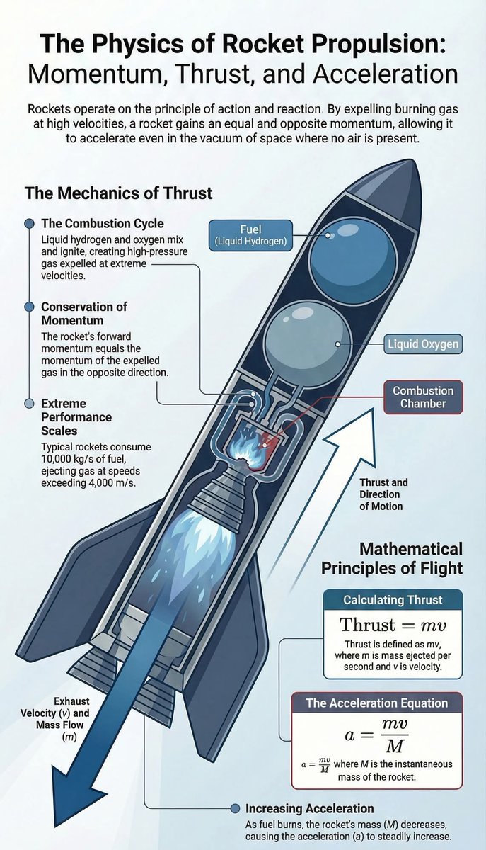 The Physics of Rocket Propulsion: Momentum, Thrust, and Acceleration #Physics #Rocket <a href="/topfans/">TopFan</a> 
From the House of Physics