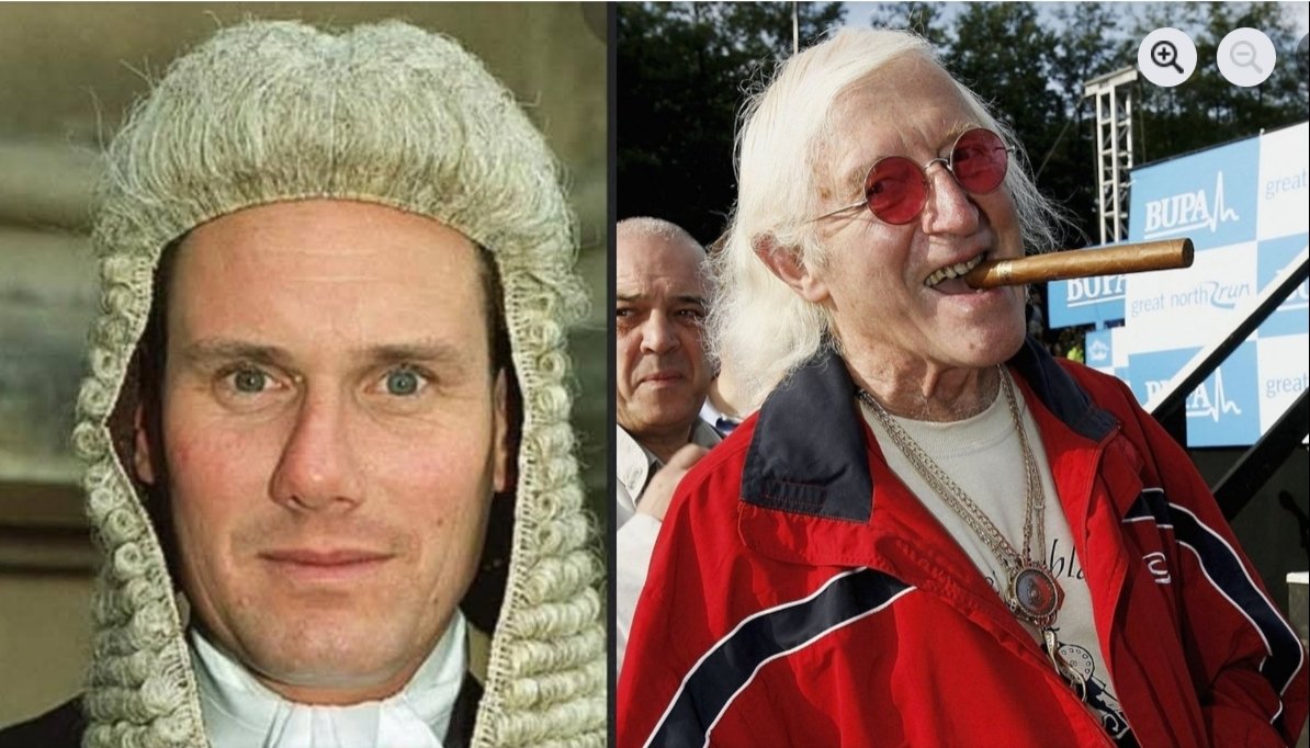 In 2009, the paedophile, Jimmy Savile was interviewed under caution by police in Surrey and Sussex. Subsequently, the police referred 4 cases to Keir Starmer  and the CPS alleging that Savile had raped at least three learning disabled girls under the age of 16.
Keir Starmer and