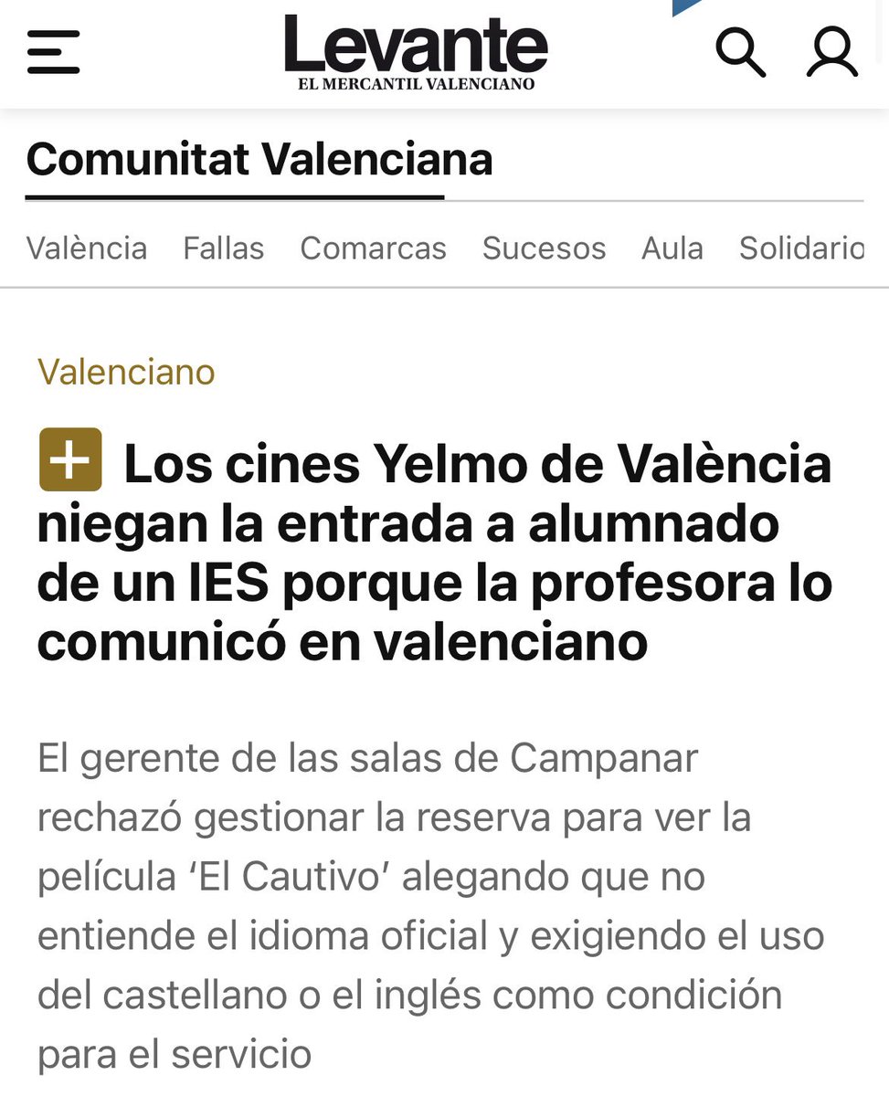 Postiguet_alc's tweet image. No poder vore la pel·lícula en català ja és discriminació, imagina't que no et deixen ni vore la pel·lícula perquè no et permeten ni fer la reserva en valencià.
"Democràcia espanyola" i tal...