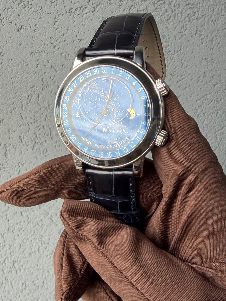 Patek Philippe Grand Complications Celestial Ref. 6102P-001 
Gökyüzünün hareketini bileğe taşıyan en şiirsel komplikasyonlardan biri.
Platin kasası, yıldız haritası ve ay fazı göstergesiyle koleksiyon dünyasında ayrı bir yere sahip.