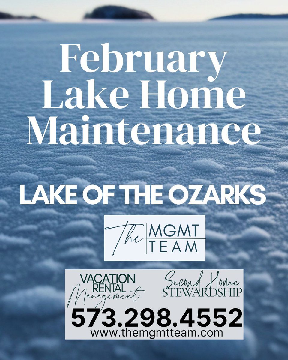 Don't let the "February Flip" catch you off guard. We're on the water today so our clients don't have to be. ⚓🏠

Read why Feb is the most important month for lake home care: themgmtteam.com/february-lake-… #LakeOfTheOzarks #PropertyManagement #TheMGMTTeam