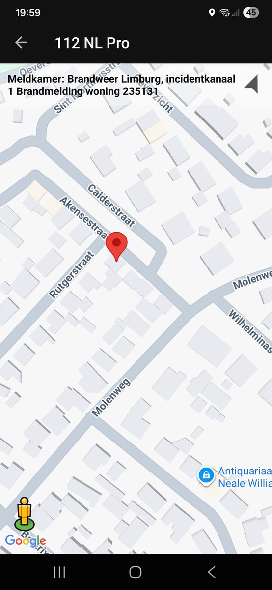 Brandmelding woning op de Akensestraat in Linne