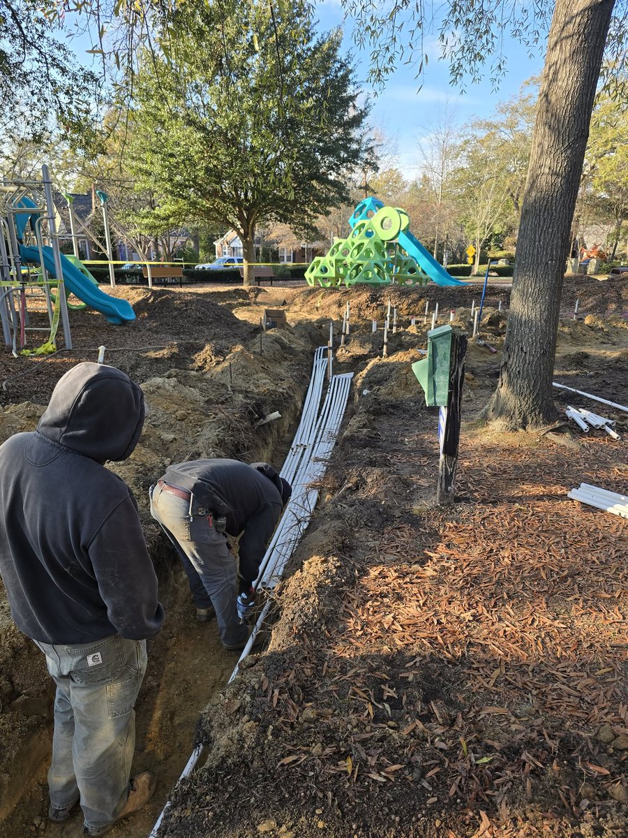 Our fountain division is building a Splashpad at Melrose Park for the City of Columbia.  The kids are gonna love this in the summer!!