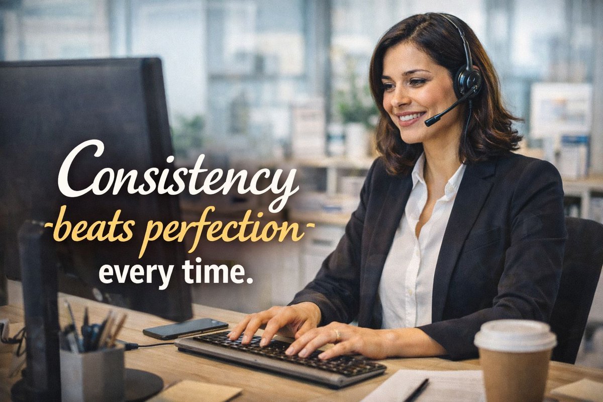 shieldonva's tweet photo. Consistency > perfection 💻✨ 

As a Virtual Assistant, my superpower is reliable execution—keeping workflows smooth, deadlines met, and growth sustainable. 

#BusinessTips #VirtualAssistantSupport https://t.co/MKlkJLy8yr