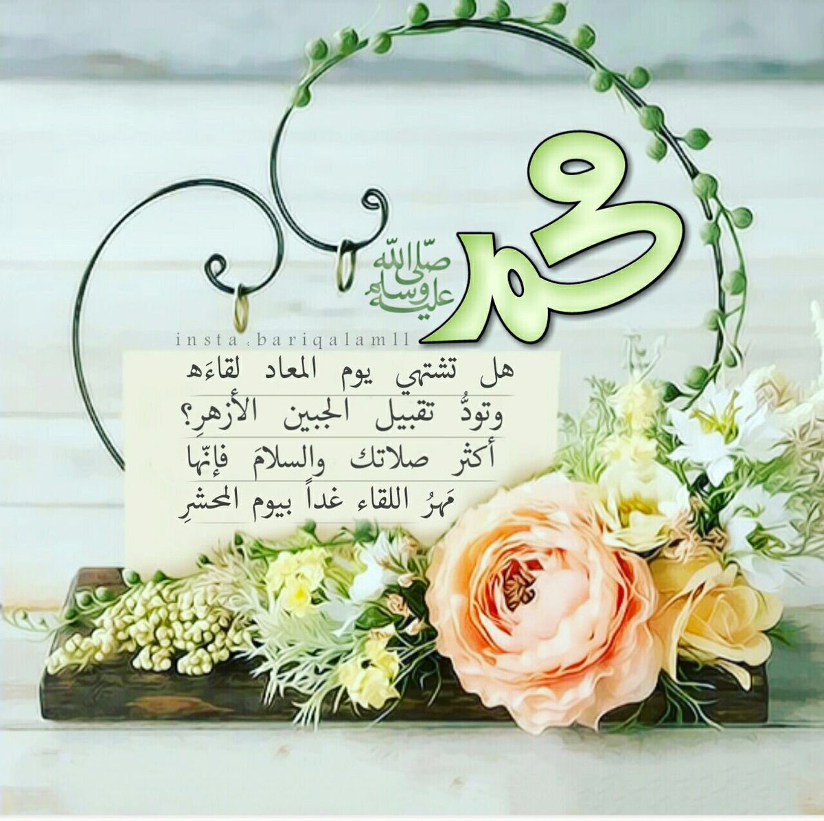 اللهم صلِّ وسلم وبارك على نبينا محمد عدد ماذكره الذاكرون وصلِّ وسلم عليه عدد ماغفل عن ذكره الغافلون 💚