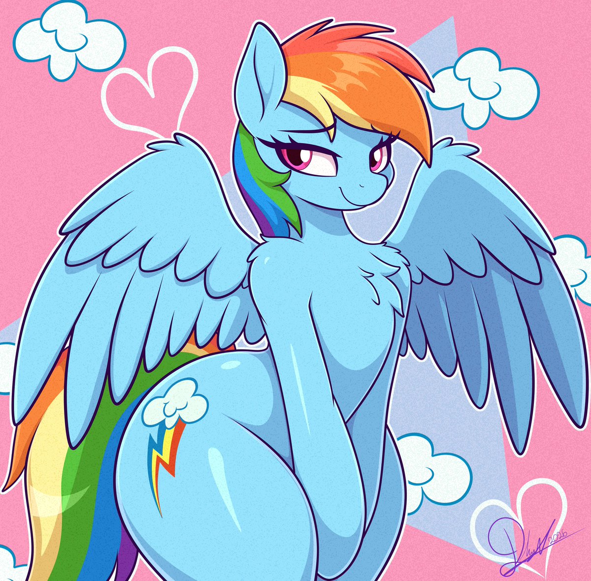 Shy Rainbow Dash x3