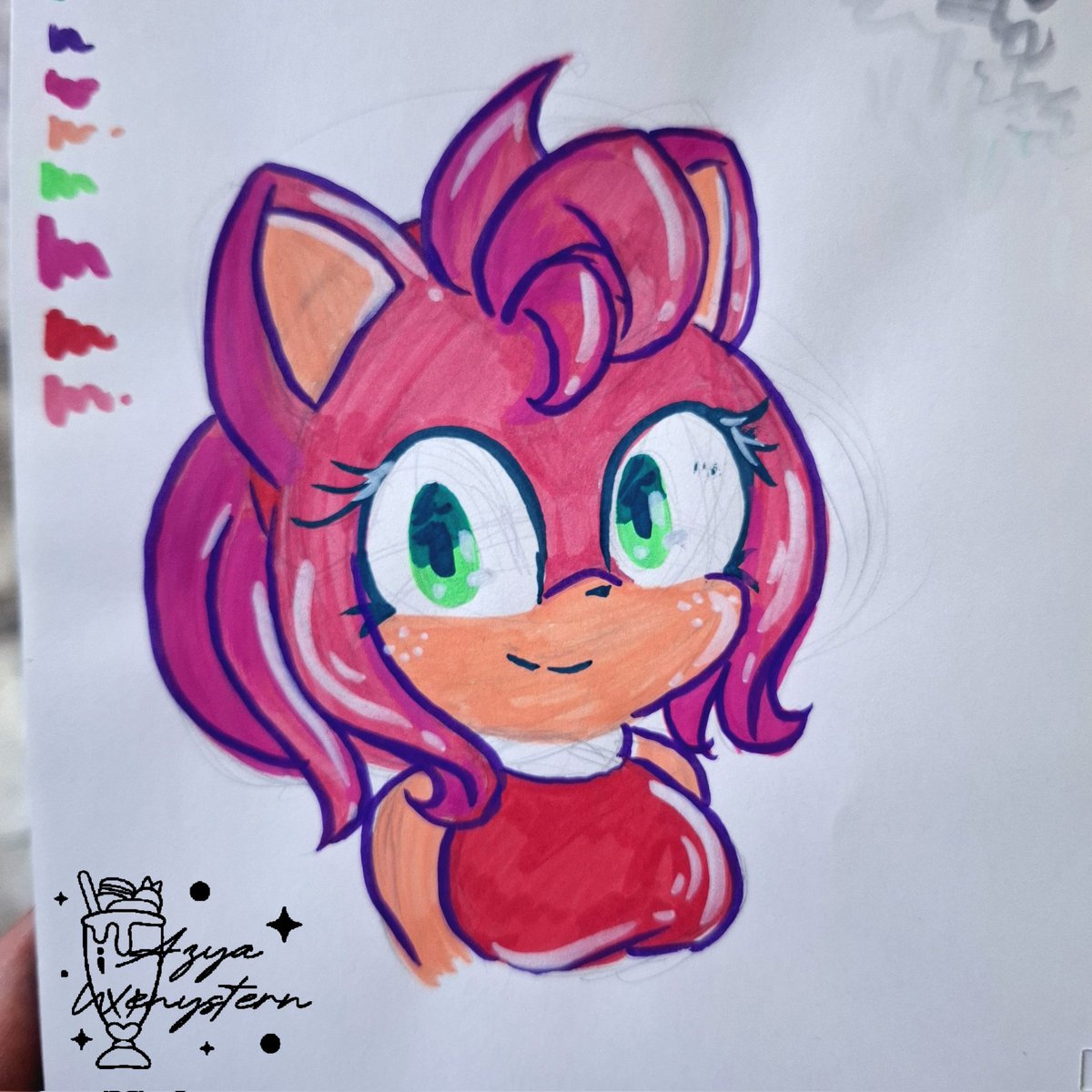 Work doodles p1. 
Amy Rose
#amyrose #sonicfanart #fanart