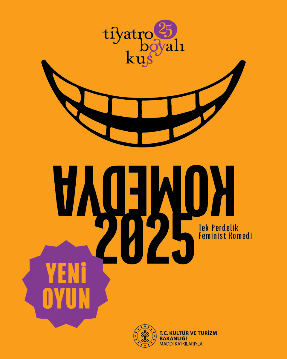 25. yılımıza özel yapım KOMEDYA 2025, 13 Şubat'ta KOT 1'de başlıyor. Sadece Şubat ve Mart aylarında sınırlı gösterim! 
19, 20, 26 ve 27 Şubat 18.30 ve 20.30. 
25. yılımıza özel olarak, ikinci bilete %50 indirim 
tiyatrolar.com.tr/tiyatro/komedya
biletinial.com/tr-tr/tiyatro/…