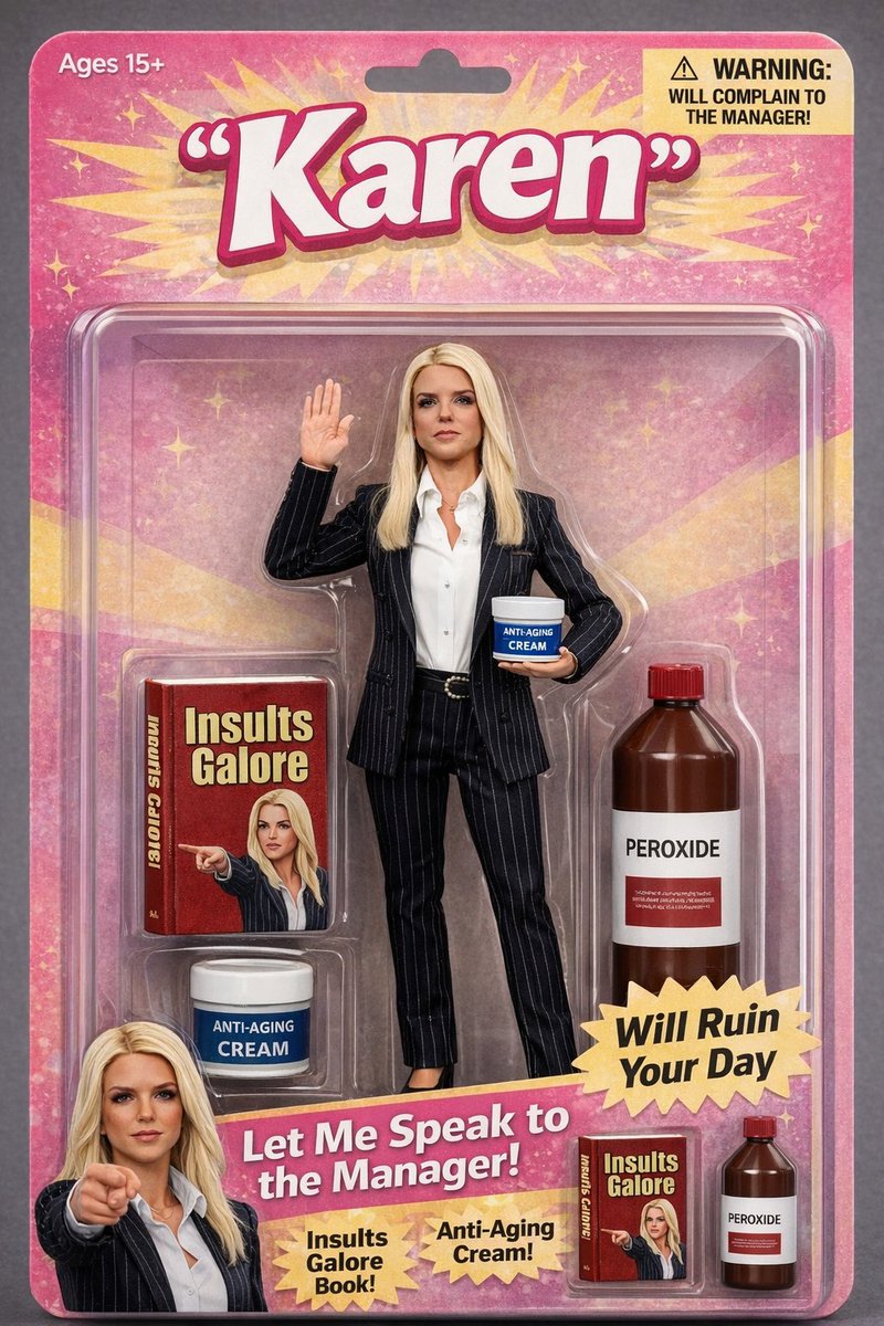jeff19c's tweet photo. Hey @JimmyKimmelLive I think I'm starting to like this new AI thing. 
#PamBondi #AttorneyGeneral https://t.co/HIytlngfe4