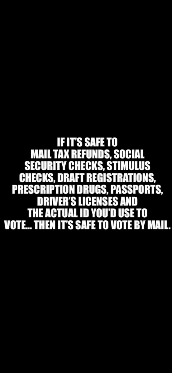 <a href="/atrupar/">Aaron Rupar</a> Mail in ballots aren’t the problem. Narcissistic con men who can’t accept the results when they lose are the problem.