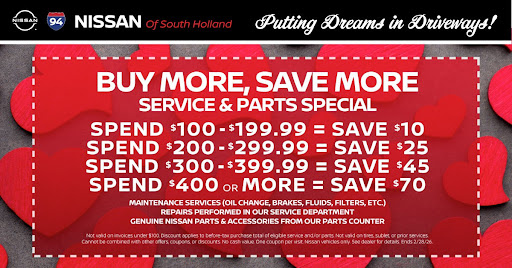 94NISSAN's tweet photo. The bigger the project, the bigger the savings! Save up to $70 on service and parts at 94 Nissan of South Holland. Schedule service online today. https://t.co/EbXcfqPIuv https://t.co/peHTtEB5u0