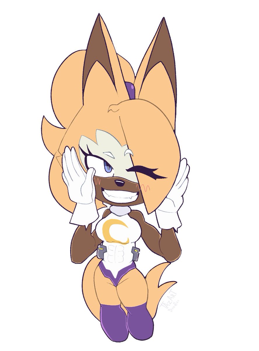 Whisper in Mirko's outfit is becoming popular so I wanted to doodle it #SonicTheHedgehog