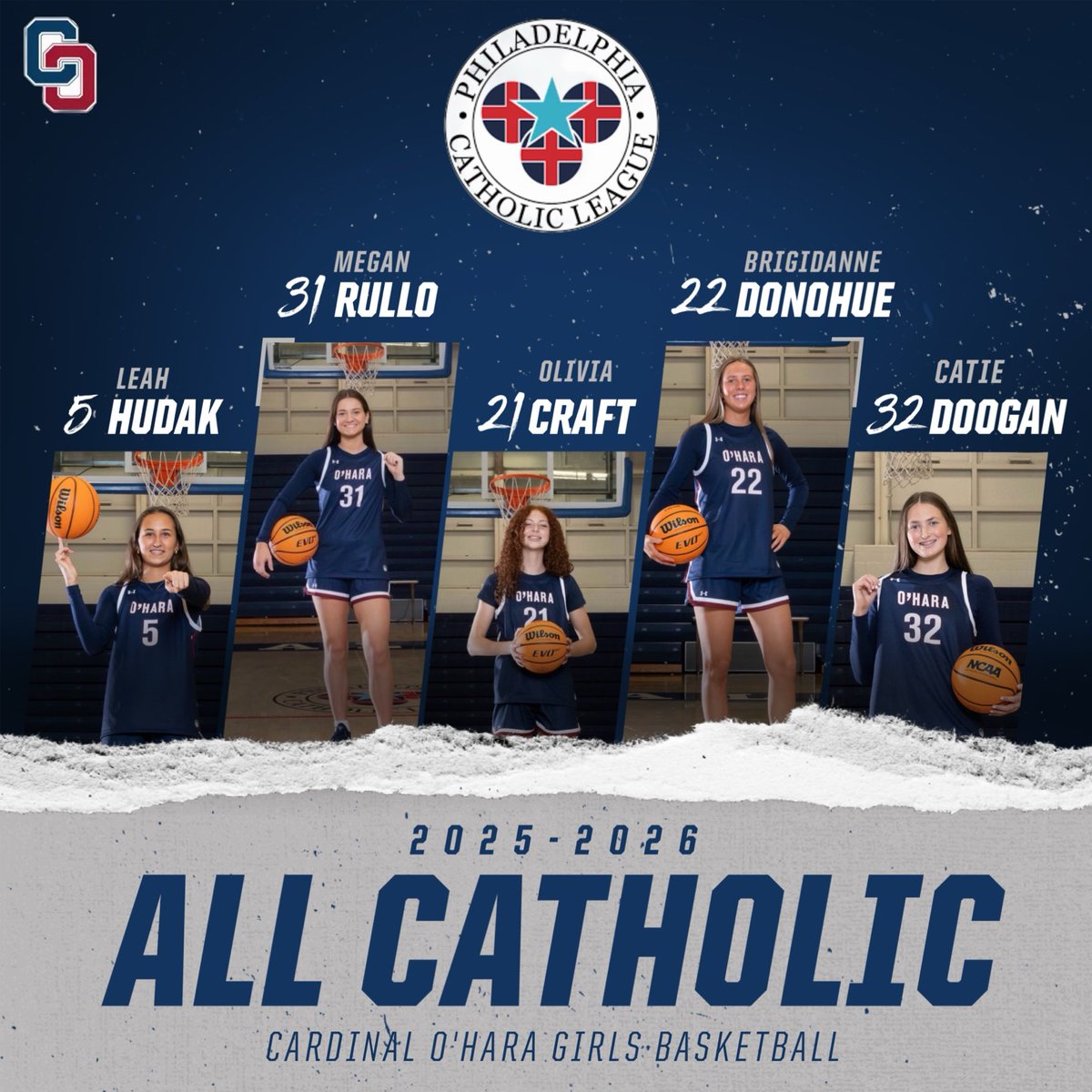 OHaraGirlsBball's tweet photo. Congrats to our All Catholics!!! 
First Team: Meg and Brig
Second Team Leah and Catie        Third Team: Liv https://t.co/XTIaCvnUHQ