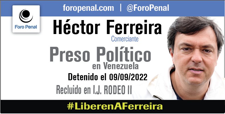 𝗛é𝗰𝘁𝗼𝗿 𝗠𝗮𝗿𝗶𝗼 𝗙𝗲𝗿𝗿𝗲𝗶𝗿𝗮 𝗗𝗼𝗺𝗶𝗻𝗴𝘂𝗲𝘀, empresario venezolano y portugués, fue detenido el 9 de septiembre de 2022 durante un allanamiento a la fábrica de uniformes que dirigía en Caracas.

Según las autoridades, su detención se basó en la declaración de un