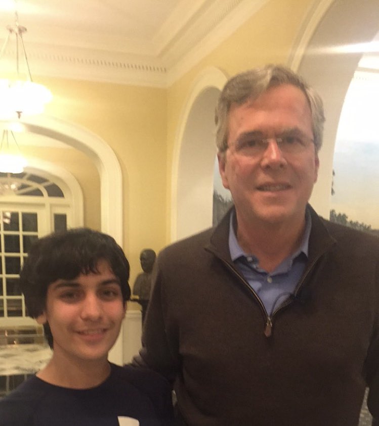 Nalin_Haley's tweet image. My camera roll is so funny cuz it’ll just be like "10 years ago Ted Cruz and Jeb Bush were at your house"