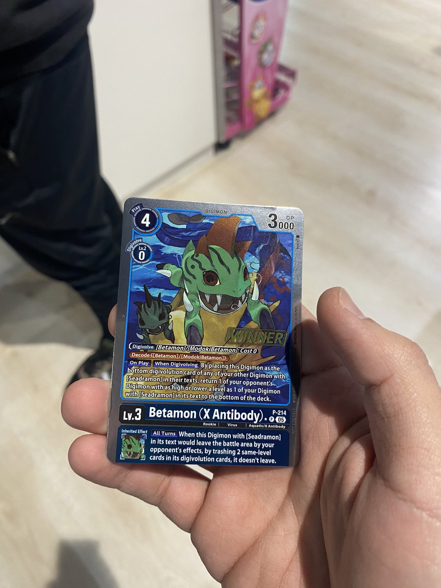 Went to my first ever Digimon TCG locals tournament… and came out second! 😭💖